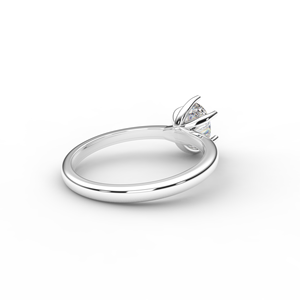 IGI Certified Oval Cut Lab Grown Diamond Solitaire Engagement & Wedding <b>Ring</b> in Solid 925 Sterling Silver - Product Image 6