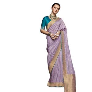 Dola Silk butti Work Saree เสื้อเบลาส์เย็บปักลายดีไซน์เนอร์ผ้าอินเดียและปากีสถาน - Product Image 1