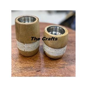 Quemador de Incienso Árabe de Madera, Juego de Dos Quemadores de Diferentes Tamaños, Quemador de Oud para Bodas y Eventos - Product Image 1