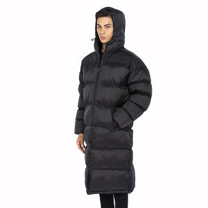 Parka Larga de Invierno Personalizada al por Mayor, Chaqueta Acolchada con Cuello Alto, Logotipo Frontal, Resistente al Viento, Diseño Sólido, OEM ODM - Product Image 2