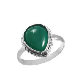 Por encargo 925 plata esterlina verde ónix forma de corazón anillo de lujo hecho a mano boda fiesta joyería mujeres nueva llegada regalo personalizado - Product Image 5