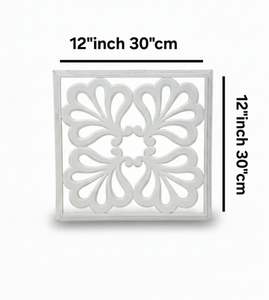 Panneau mural décoratif en bois |   Art mural sculpté floral |   Décoration murale en MDF pour salon, chambre et bureau - Product Image 3