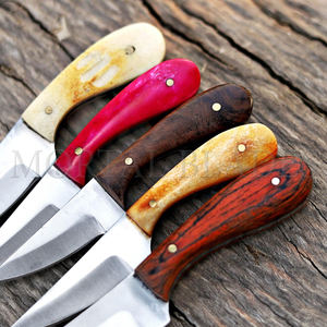 Surtido de cuchillos desolladores para acampar al aire libre, caza, pesca, acero inoxidable, mango de madera y hueso, cuchillo de hoja fija de supervivencia - Product Image 3
