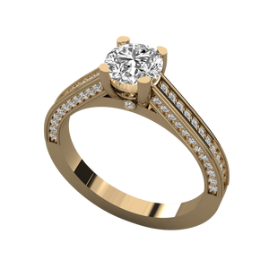 Bague solitaire en or 10 carats pour femmes, diamant cultivé en laboratoire - Product Image 2