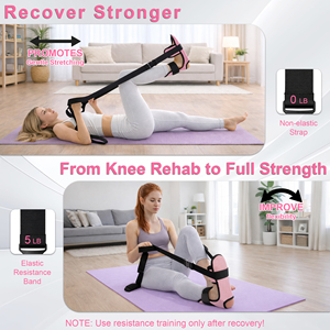 Correa de Estiramiento de Pies Ajustable OEM Personalizada para Yoga, Cinturón de Estiramiento de Piernas para Pilates, Rehabilitación, Fisioterapia y Entrenamiento - Product Image 5