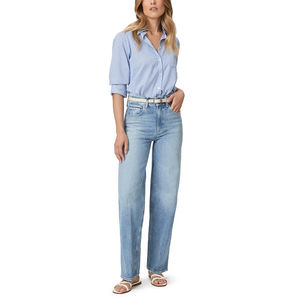 Jeans Streetwear décontractés taille haute pour femmes Pantalon en jean respirant à séchage rapide-Techniques imprimées de grande taille XL - Product Image 1