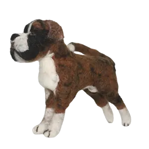 Adorable Felt Stuffed Boxer Dog Toy: Soft Plush Companion For Your Furry Friend