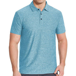 Polo de golf pour homme polo athlétique polyester spandex haute qualité léger grande taille polos pour homme - Product Image 2