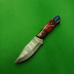 Personalizado hecho a mano de acero de Damasco Bushcraft caza Skinner cuchillo EDC cuchillo de supervivencia Pakka mango de madera y resina cuchillos japoneses - Product Image 4