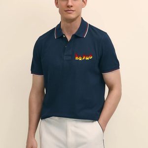 Vêtements d'entreprise pour hommes, qualité supérieure, OEM pour chemise, tricot uni à manches courtes, couleur personnalisée, design tendance, coton piqué, USA - Product Image 1