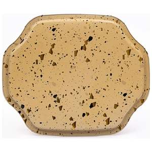 Bandeja de Servir Kontensan con Borde Curvo Ondulado, 278x332 mm, Modelo Terrazzo Crema EE1669G, Turquía - Product Image 3