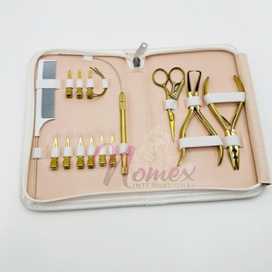 Kit de herramientas de extensión de trama de acero inoxidable aplicación de extensión de cabello alicates de eliminación Clips de seccionamiento de cabello enhebrador de cuentas de lujo - Product Image 4