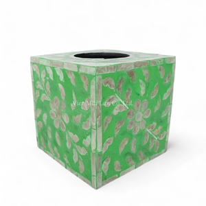 Caja de Pañuelos de Nácar Hecha a Mano, Clásica, con Incrustaciones de Concha de Vietnam, Decoración para el Hogar, Interiores Sofisticados - Product Image 1