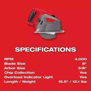 Sierra Circular Inalámbrica de 8 Pulgadas para Cortar Metal, Grado DIY para Aplicaciones de Corte de Azulejos y Madera, Fuente de Alimentación por Batería - Product Image 2