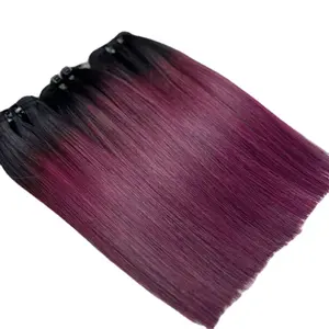 Grande vendita ombre colore osso dritto all'ingrosso fasci geniale trama capelli extension singolo doppio super capelli vergini crudi