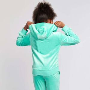 Wholesale Price Women's <b>Velour</b> Track Suit Hooded Cotton Logo Zipper Jacket Jogger Pants Set Streetwear for Winter Girl's Style - Product Image 2