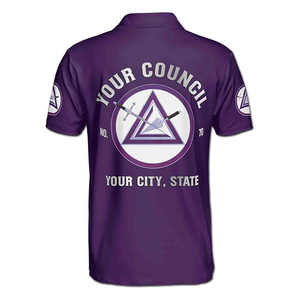 Polo personalizado de Masonería con nombre del Consejo Real y Maestros Selectos, Polo de manga corta hecho a medida de alta calidad para hombre - Product Image 3