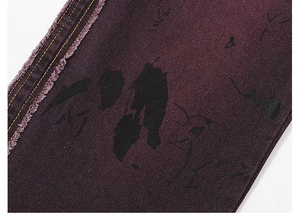 กางเกงยีนส์ทรงแบ็กกี้สไตล์ไฮสตรีท ดีไซน์ทำสีพื้นแบบกำหนดเอง คุณภาพสูง แฟชั่นใหม่ แต่งขาด สำหรับผู้ชาย - Product Image 5