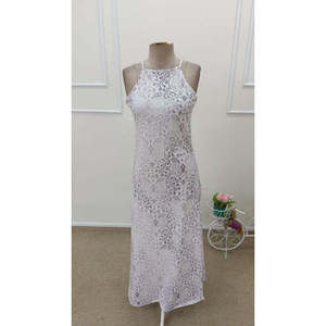 Vestido Maxi de Punto sin Mangas con Cuello Halter y Detalle de Hombro Descubierto para Mujer, Estilo Casual de Verano, Marca Jane's - Product Image 4