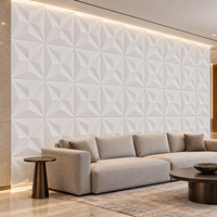 Panneau mural géométrique 3D en PVC WYRAX, texture étoile sculptée, insonorisant, décoration intérieure moderne pour hôtels et restaurants