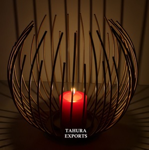 Elegante Portavelas con Estilo de Jaula Extra Grande, Ideal para Decoración del Hogar de Alta Gama, Bodas o Cenas Formales - Product Image 5