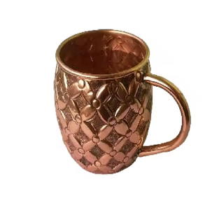 Tasse en cuivre faite à la main avec poignée en laiton Tasse en cuivre pur aux meilleurs prix Tasse en cuivre de haute qualité par Crescent Crafts - Product Image 1