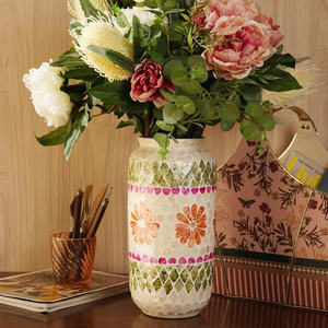 Top Produit sélectionné Fabrication Vases de table en incrustation de nacre florale Vase MOP pour le stockage des fleurs dans le salon - Product Image 6