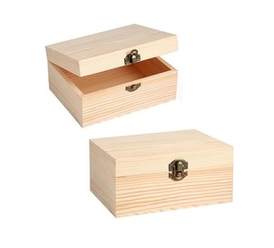 Personalización de Navidad caja de madera sin terminar al por mayor de diferentes formas caja de almacenamiento de madera maciza caja de regalo de madera decoración del hogar - Product Image 1