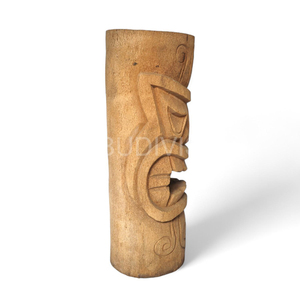 Tall Tribal Tiki Wooden Coffee <b>Stool</b> Handmade Ethnic Furniture for Wholesale Interior <b>and</b> Tropical Display - Product Image 4