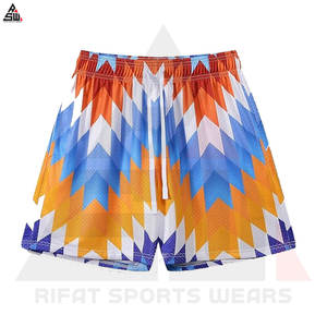 Short de sublimation avec logo personnalisé de haute qualité Short d'entraînement personnalisé en maille Fitness Filets de gymnastique pour hommes Short décontracté avec poche Short en maille - Product Image 5