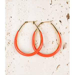 YXQ E01 color colore schiuma acquamarina orecchini in acciaio inox con smalto anelli moda - Product Image 4