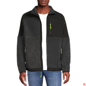 Veste d'hiver de randonnée en plein air pour hommes Manteau polaire thermique Softshell avec fermeture éclair et sweat à capuche épais et durable - Product Image 5