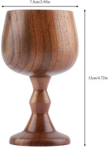 Tasse calice en bois-150ml tasse en bois élégante café vin raisin tasses à boire tasse en bois multifonctionnelle - Product Image 3