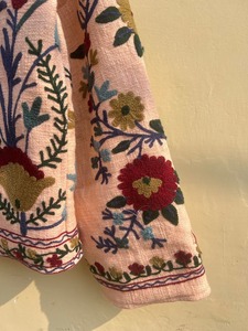 Màu Be chần bông suzani thêu tay áo khoác cho phụ nữ Phù Dâu Áo khoác mùa đông Kimono áo choàng quà cưới - Product Image 2