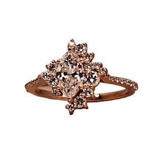 Bague de fiançailles classique de haute qualité pour femme, bague de fiançailles en argent sterling avec moissanite de laboratoire taille marquise - Product Image 2