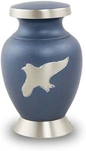 Nueva colección de diseñador de color azul disponible para urnas de cremación de recuerdo para cenizas humanas al mejor precio - Product Image 3