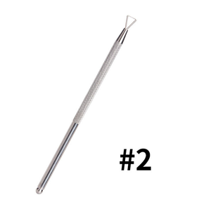 Outil de technicien d'ongles de qualité supérieure poussoir à cuticules tondeuse en acier inoxydable couleur argent double extrémité nettoyant pour vernis à ongles dissolvant - Product Image 2