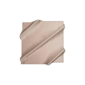 ผ้าพันคอสี่เหลี่ยมผ้าไหมทวิลสีเบจ-ผ้าเช็ดหน้าแบบเรียบง่าย - Product Image 1