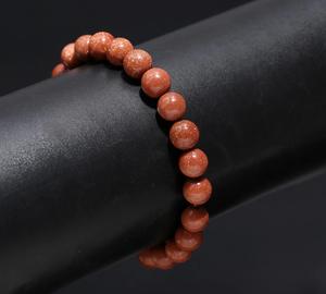 100% Natural Vintage Beaded Sunstone Gemstone Pulsera 8mm Naranja Curación Regalo para ella - Product Image 3