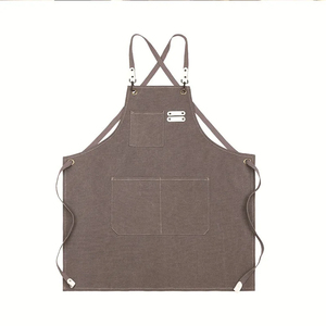 Adjustable Kitchen Coffee Tea Canvas <b>Apron</b> with Pocket - Product Image 3