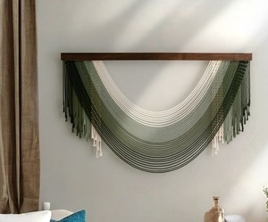 Bông tự nhiên <span class=keywords><strong>macrame</strong></span> Boho treo tường được thiết kế cho những ngôi nhà thân thiện với môi trường với một tình yêu cho cuộc sống chậm và các yếu tố thủ công - Product Image 3