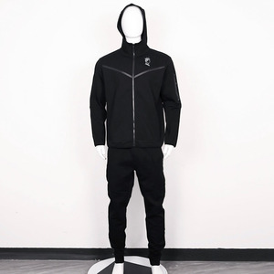 Vêtements de sport avec logo personnalisé Survêtement fermeture éclair totale en polaire polyester Survêtement jogging homme deux pièces Costumes de sport homme - Product Image 1