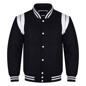 Blouson universitaire long d'hiver pour homme 2025 de haute qualité, avec logo personnalisé, OEM, vente en gros, boutons en corne, revers, coupe-vent, face avant enduite - Product Image 4