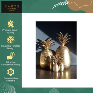 Pot de rangement de luxe écologique en métal doré ananas de qualité supérieure Pot unique décoratif élégant pour la cuisine et la décoration intérieure - Product Image 2