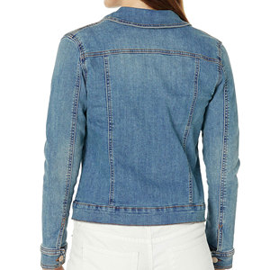 Veste en jean 100% coton pour femmes, confortable, respirante, teinte unie, design unique, prix de gros bon marché - Product Image 4