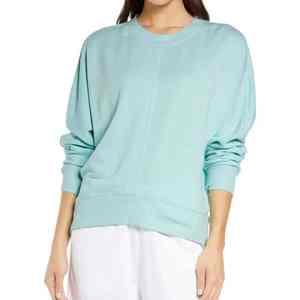 เสื้อฮู้ดดี้และเสื้อสเวตเชิ้ตคอกลมผ้าฝ้ายสำหรับผู้หญิง ทรงพอดีตัว พร้อมโลโก้ปัก - Product Image 3