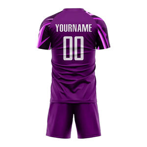 Kit de fútbol de sublimación completa personalizado para hombres y mujeres, camiseta de fútbol cómoda de tela ligera suave, 100% poliéster - Product Image 2