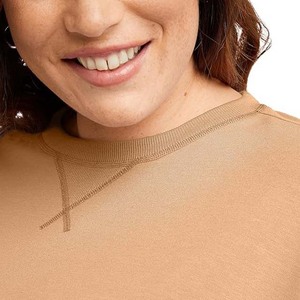 Sudadera con capucha de lana de gran tamaño para mujer, jersey de manga larga, transpirable, de talla grande, técnica bordada, elementos esenciales de invierno - Product Image 5