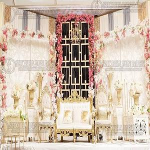 Décoration élégante de scène de réception de mariage de Style russe pour votre journée spéciale OEM de décor de mariage en carton en aluminium de luxe - Product Image 4