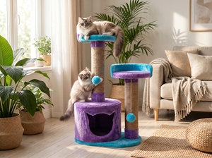 High Quality Amistar Nessia Classic Jute Cat Tree with 3 <b>Levels</b> Eco-Friendly & Durable for Cats-All Sizes - Product Image 4